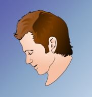 man face profile drawing