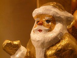 The top of the Santa Claus figure