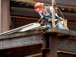 young welder at work