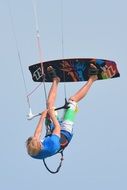 kitesurfer in flight