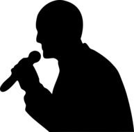 singing in the microphone