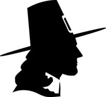 silhouette of a pilgrim