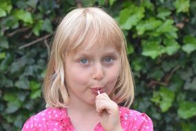 child with lollipop