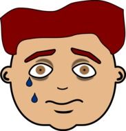 Man with the tears clipart