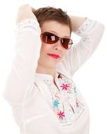 Portrait of female posing