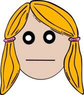 drawing of unhappy young blonde girl