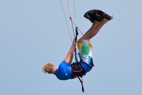 kitesurfer in jump