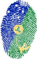 christmas island flag fingerprint drawing