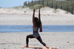 yoga on the beach relaxation