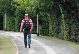 picture of the walking man on a pathway