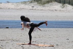 yoga on the beach for relaxation