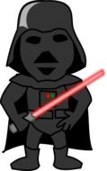 painted Darth Vader with a sword