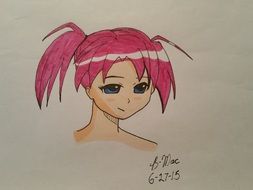 anime girl drawing