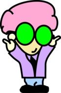 nerd cartoon drawing