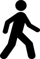 silhouette of a walking man