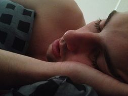 photo of a sleeping man