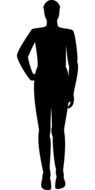 man silhouette standing drawing