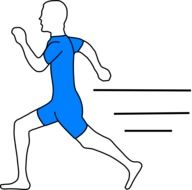 drawing running athlete