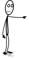 drawing of a man with a raised hand