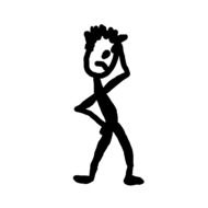 drawn with a marker man