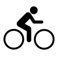 black icon about cyclist