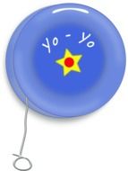 drawn blue balloon with the inscription yo yo