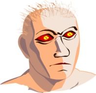 bald man drawing