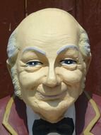 face of old man figure close up