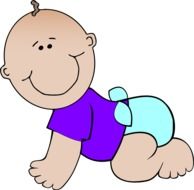 Babby with nappy clipart