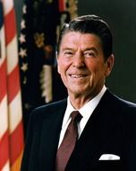 portrait of president ronald reagan