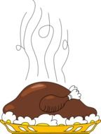 painted baked turkey