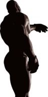 silhouette bodybuilder drawing