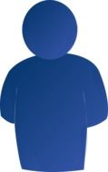 user man blue drawing