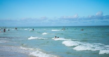 people in south beach amazing view florida