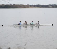 rowing on a lake