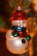 christmas bauble snow