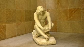 despair, marble sculpture by jean-joseph perraud in museum, france, paris