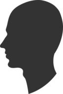 profile silhouette of a head