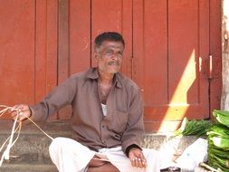 man at the Bazaar in India