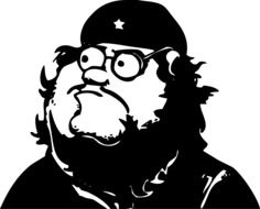 clipart of caricature of astonished communist