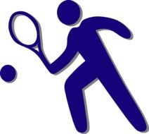 silhouette of a man with a tennis racket