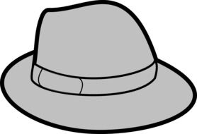 grey men hat drawing