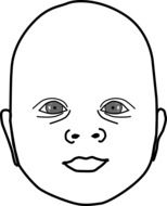 painted baby face