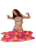 young girl in belly dancing costume