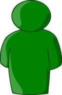 Clipart of green avatar