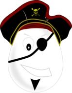 One eyed pirate clipart