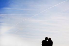 Couple and blue sky