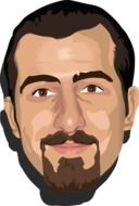 face drawing of a man with a beard