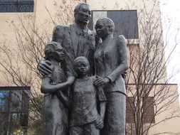 slave family statue