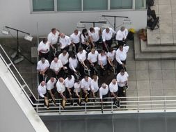 Top view of the trumpeters